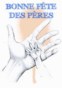 Tendresse entre mains pour un papa ch&eacute;ri